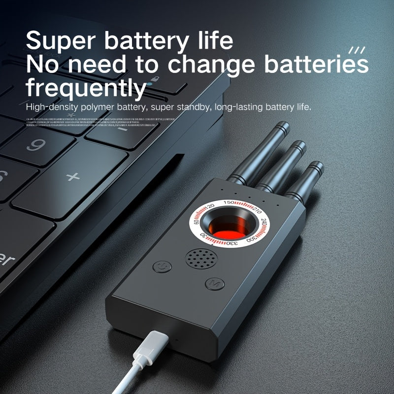 Rechargeable Portable Privacy Scanner - Accurately Detects Hidden Cameras, Wireless Infrared Cameras And USB Charging Bugs for Advanced Security And Privacy - No Wireless Signal Transmission for Extra Peace Of Mind