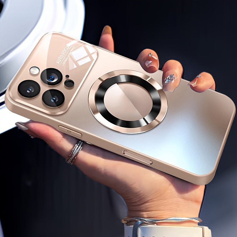 New Luxury Matte Titanium Phone Case, Compatible with Iphone 17 Pro, Iphone 17 Pro Max, Iphone 17 Air, And Iphone 17. Features Magnetic Wireless Charging, Shockproof Glass for Camera Lenses, And a Built-In Lens Protector. A Perfect Christmas Gift.