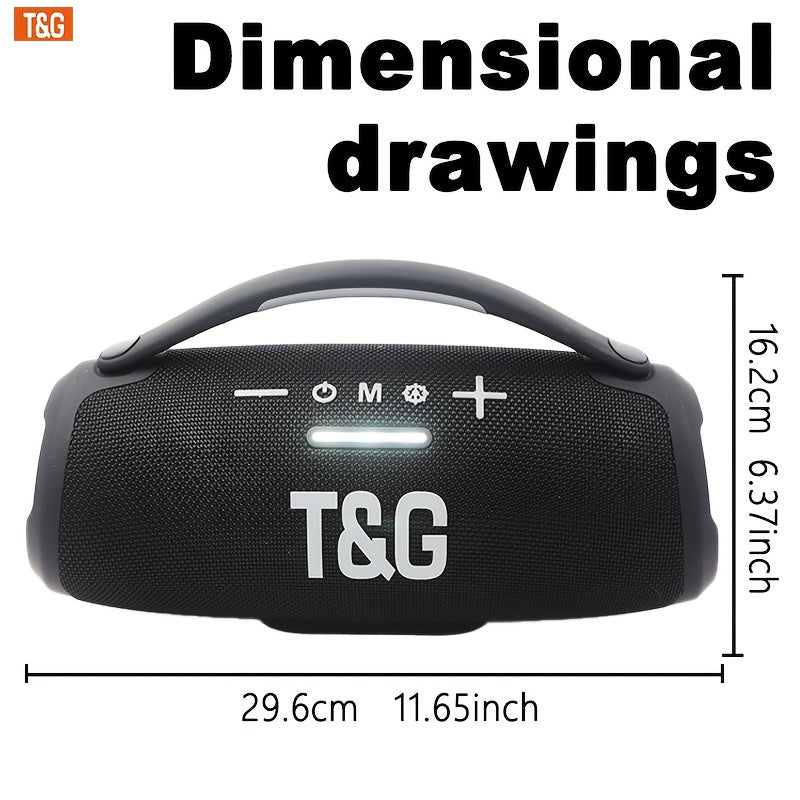 TG418 Wireless Speaker, Featuring Type-C, a 3000Mah Battery, And Compatibility with TF Cards, USB, And AUX. It Works with Mobile Devices, Tablets, And Computers, Delivering Loud Sound with LED Lights And Flashing Effects, Equipped with EQ Settings