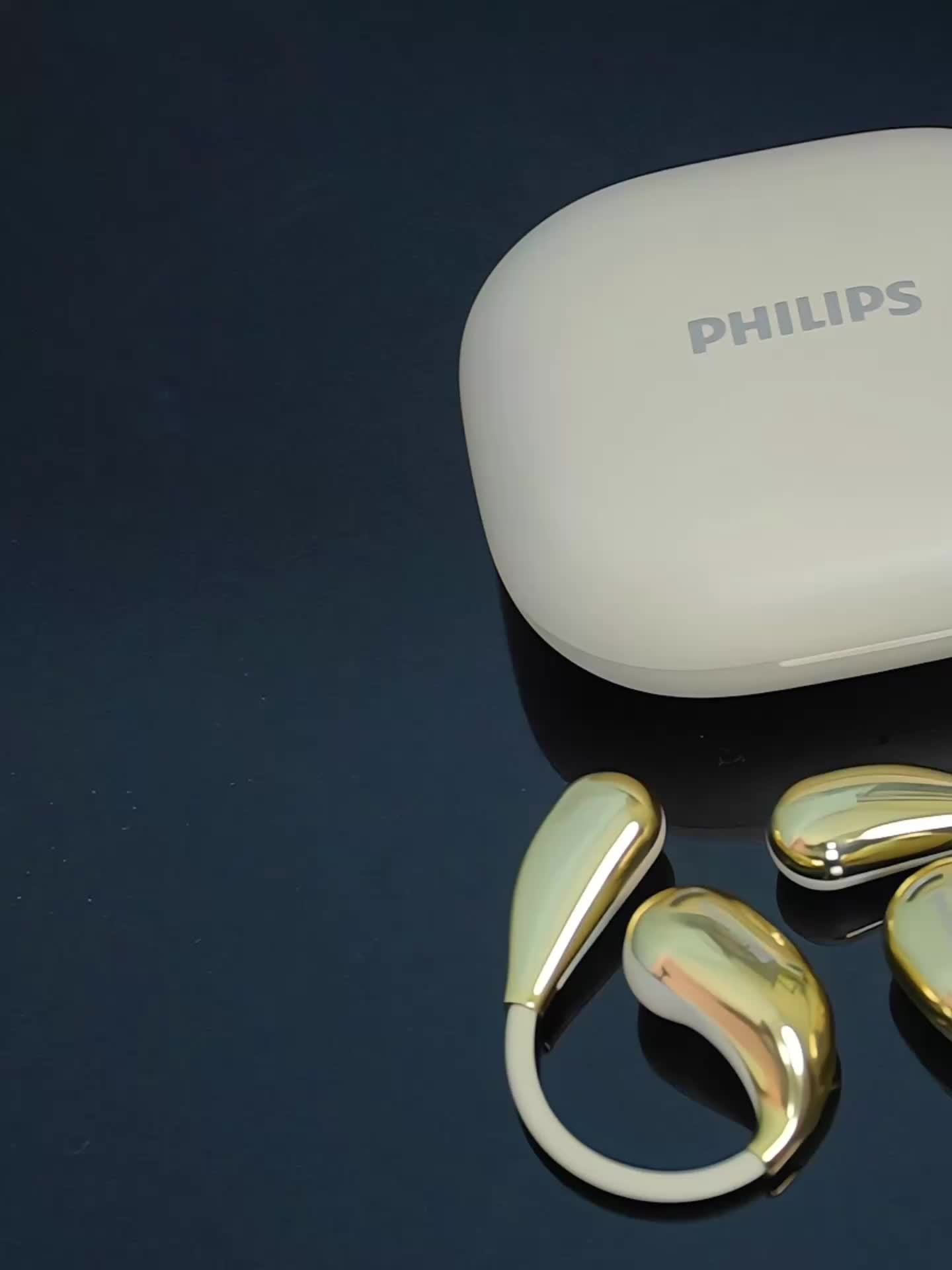 Philips TAT2769 Wireless Earbuds, 360° Spatial Audio, BT 5.4 Sports Headphones, 20H Playtime Hi-Fi Bass, Secure Fit Headset for Gym & Running