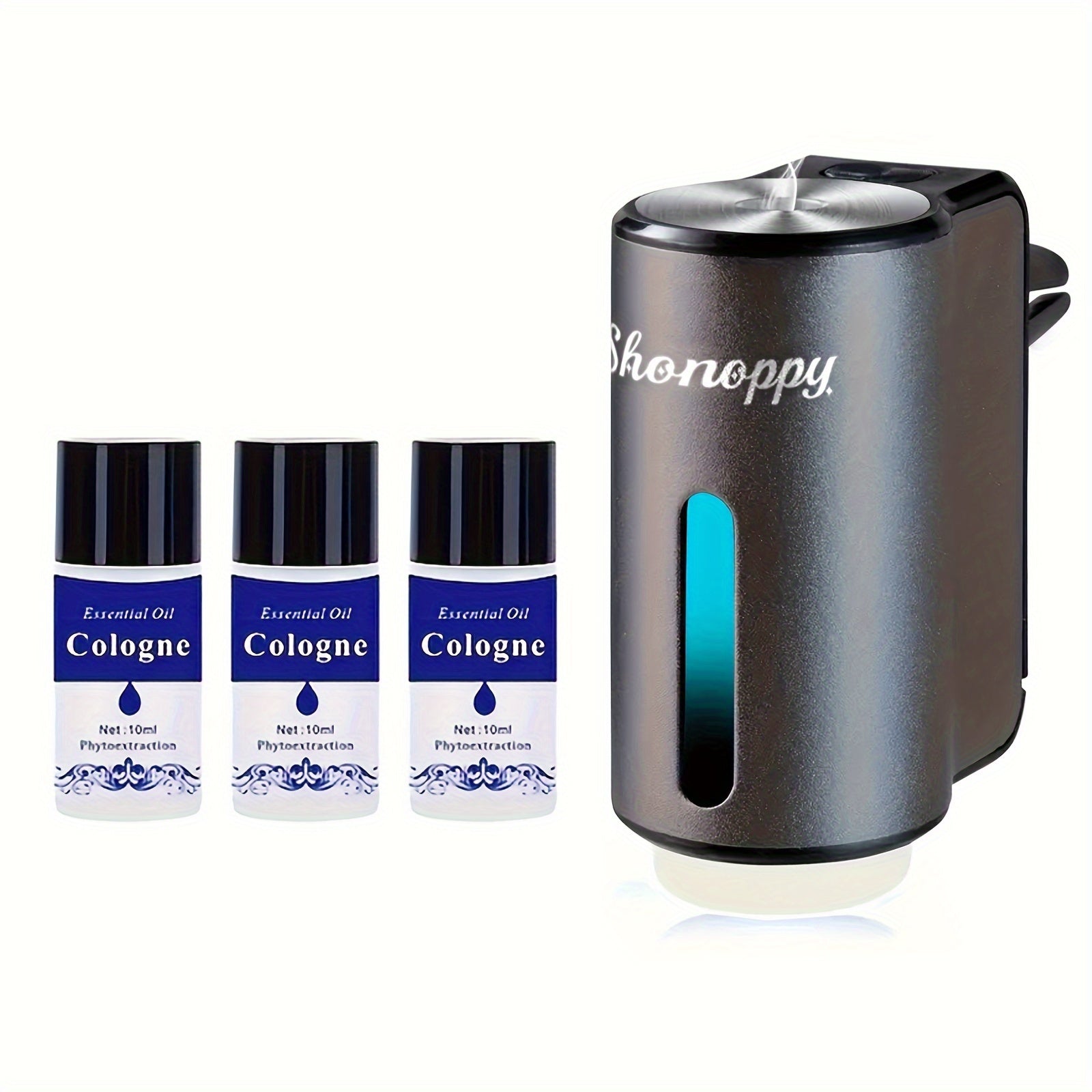 (Accessory 3/10 Bottles 10oz Essential Oils Sold Separately)Car Air Aromatherapy Diffuser Includes 3/6/10 Bottles Of Essential Oils-3 Adjustable, Humidifier with Long-Lasting Scent for Vehicle