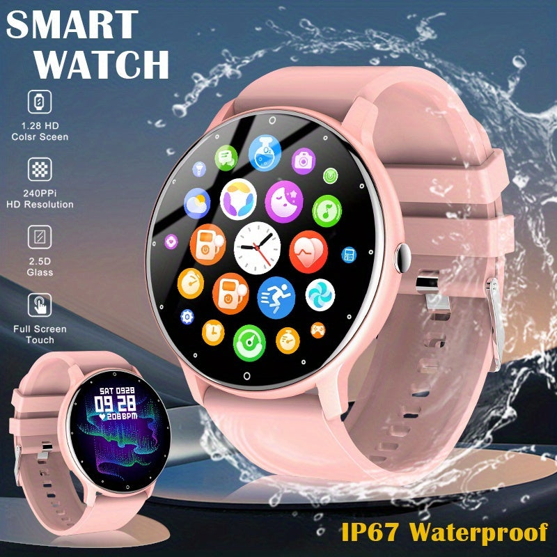 [Built-In Speakers] A New Large Screen Smartwatch Suitable for Both Men And Women, Suitable for iPhone And Android Phones, with Built-In Speakers - Supports High-Definition Voice Calls, Weather Warnings, Message Push, And Other Multi-Functional Wristbands