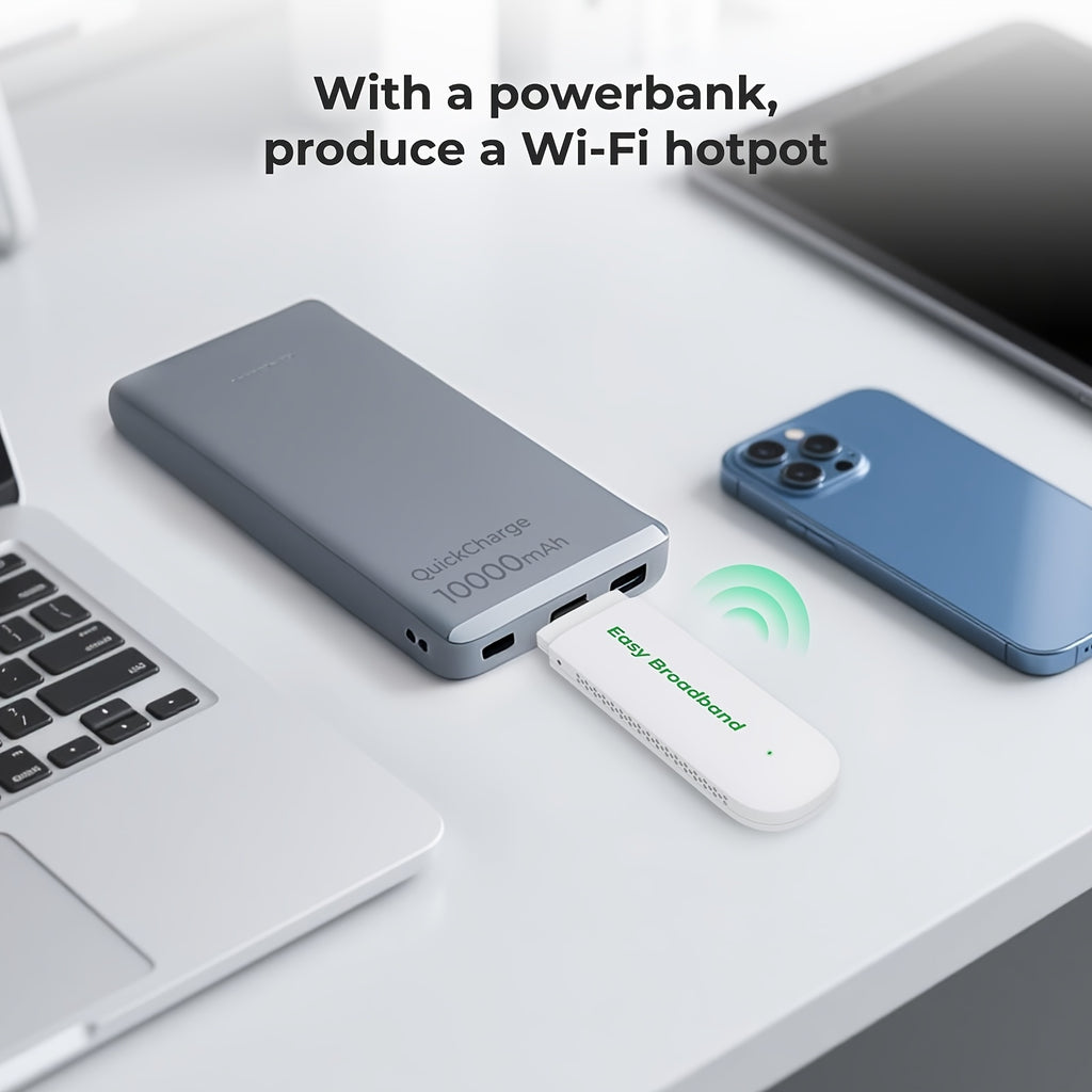 EIOTCLUB 4G LTE USB Wifi 6 Dongle, Portable Mobile Hotspot with Pre-Installed SIM And Prepaid Data, Supports Up to 10 Devices, Plug And Play, US Solely