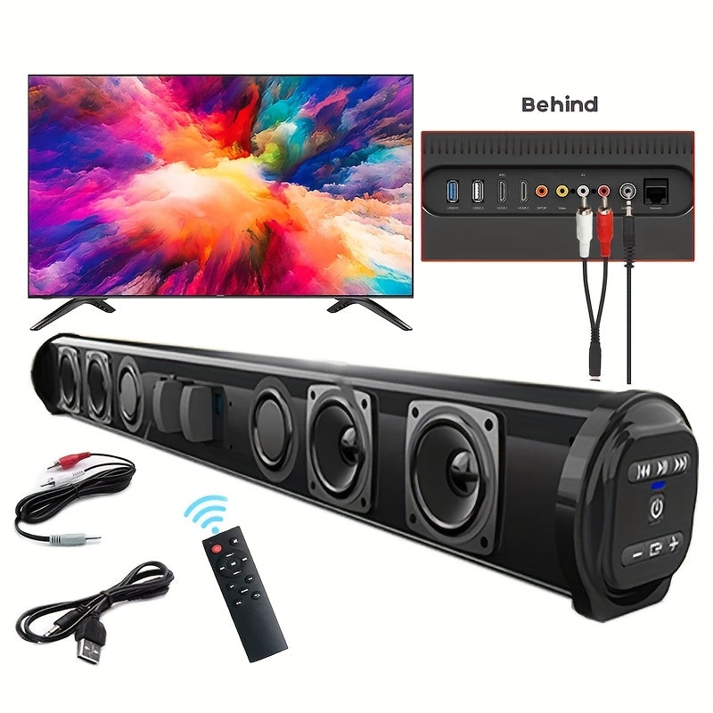 [Home Theater] A Complete Set of Television Speakers Featuring a Surround Sound Stick Wireless Subwoofer Designed for Home Theater Use, Including a Remote Control. This Wireless Surround Sound Amplification System Comes with Four Subwoofers And Two Air Du