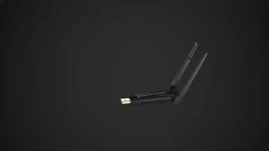 Wireless USB WiFi Adapter for PC - 1800Mbps Dual 5Dbi Antennas 5G/2.4G WiFi Adapter for Desktop PC Laptop Windows11/10/8/7, Wireless Adapter for Desktop Computer Network Adapters