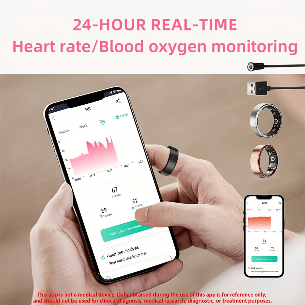 Smart Rings for Women, Fitness Tracker, Health Tracker with Steps, Distance, Calories, Sleep Tracking, Exercise Monitoring, Intelligent Ring Compatible with iPhone Android - Mother's Day Gifts, Boyfriend Gifts, Girlfriend Gifts