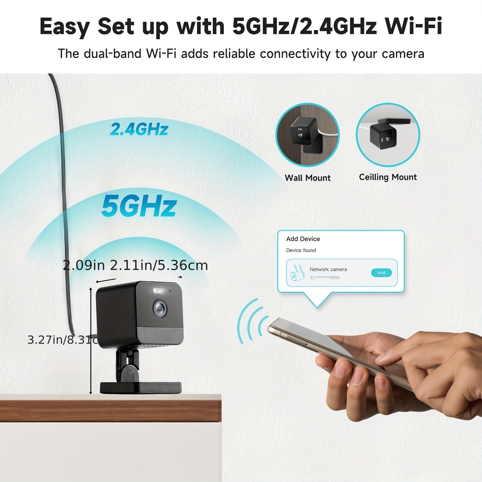 Set of 4 Indoor Cameras Featuring Motion Detection, Dual-Band Wifi, Baby Monitoring Capabilities, Night Vision, Two-Way Audio, And Siren. It Supports Cloud Storage And Up to 256GB SD Cards