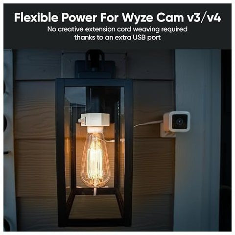 Wyze Lamp Socket Power Adapter for Wyze Cam v3/v4 (Camera Sold Separately)