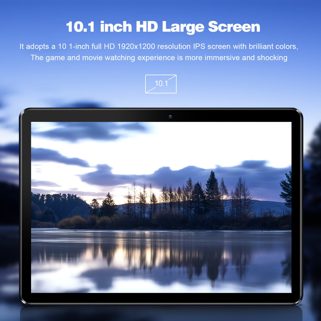 [Android 13 Tablet] Pritom 10.1-Inch Android 13 Tablet, 4GB RAM (2GB + 2GB Expandable), 64GB ROM, Supports Up To 1TB Of Expandable Storage, 6000mAh Battery, Quad-Core Processor, HD IPS Display, Dual Cameras, 2025 Model, Wi-Fi Connectivity, Does Not Suppor