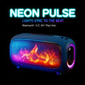 Portable Bluetooth Speaker with Lights, Powerful Crystal Clear Sound, All Day Playtime, AUX&TF-Card Input, Bluetooth 5.3, TWS Paring, Small Wireless Speaker for Outdoor, Gift Ideas