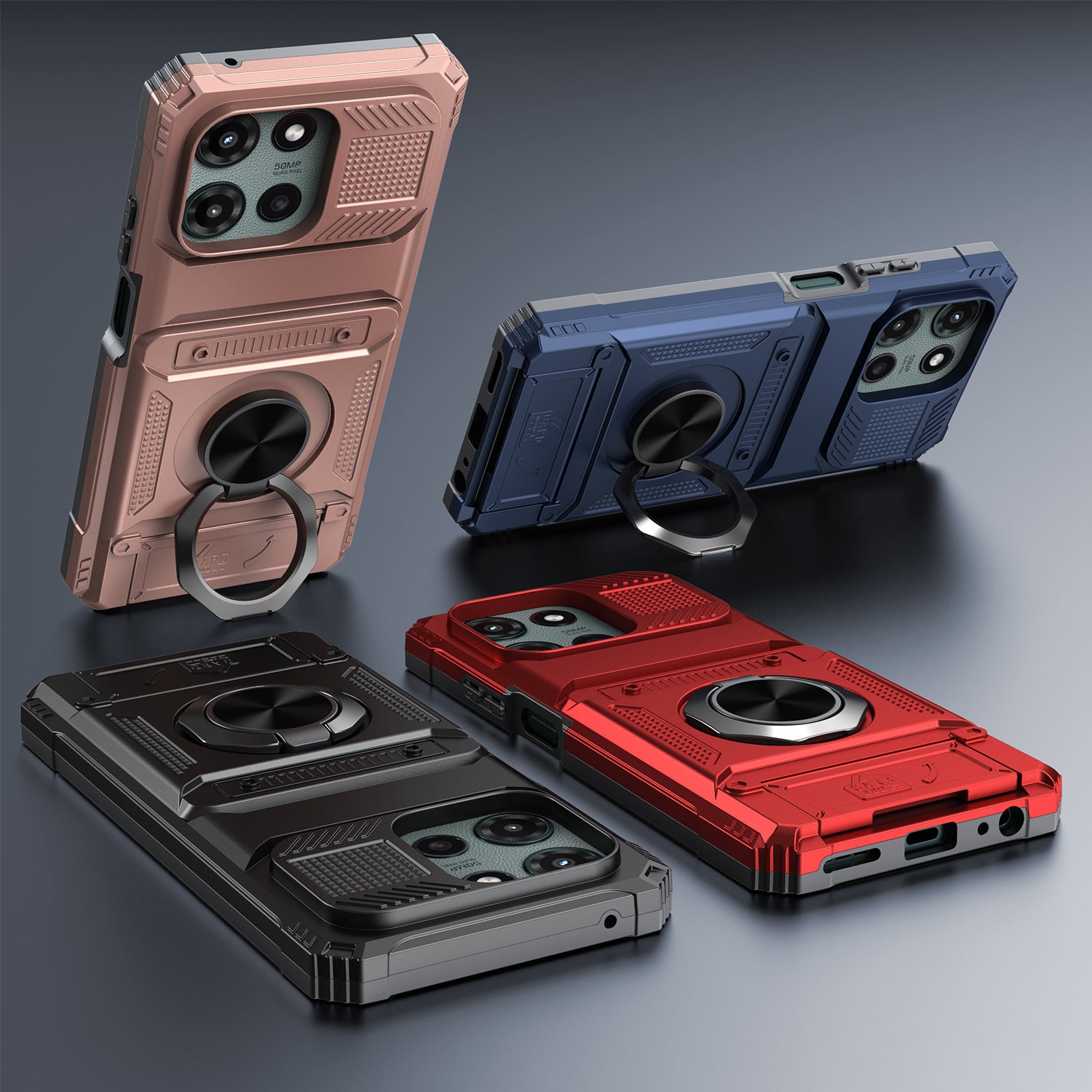 Phone Case Cover with Magnetic Support Metal Kickstand for Moto G 5G 2025/Moto G 5G 2026/Moto G Play 2026 6.7inch