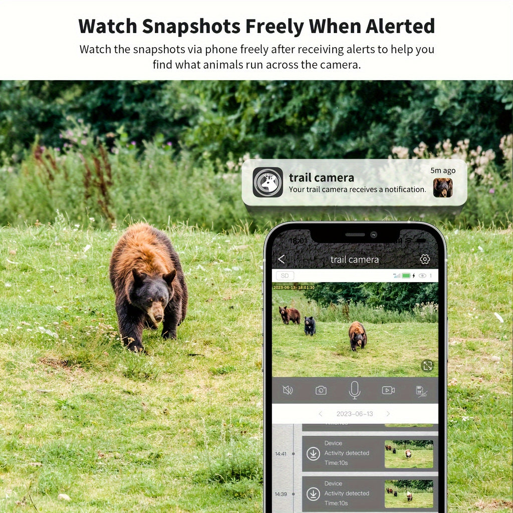 4G LTE Cellular Tracking Camera with 4K Live Viewing, Third-Generation Cellular Tracking Camera Featuring Real-Time Viewing, Solar-Powered Game Camera, Remote Phone Access And Playback, Motion Activation with a 0.2-Second Trigger Time, Night Vision