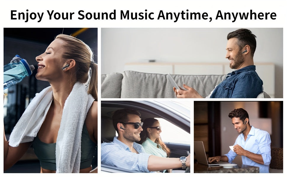 Bluetooth Earphones, Bluetooth Earbuds, In Ear Earphones, Wireless Earphones, with LED Power Display Charging Case, Bluetooth 5.4 Earphones, True Wireless Bluetooth Earphones, Playback Time Of 40 Hours, Wireless Noise Cancelling Microphone, Deep Bass