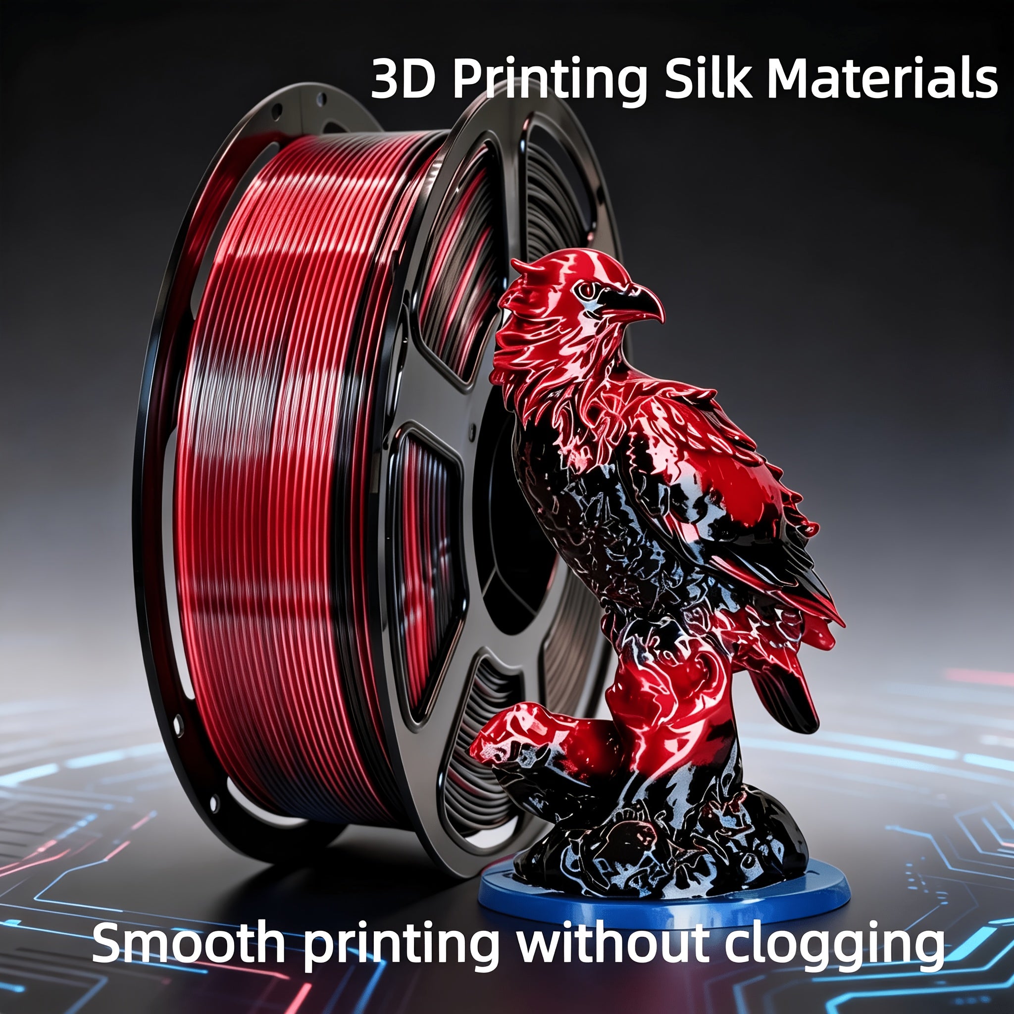 Two-color 3D Printer PLA Consumables, 250g Spool Neatly Wound, with A Diameter Of 1.75mm +/- 0.02mm for High Precision. Suitable for Most 3D Printers, Smooth Printing, Vacuum-packed, Reliable Quality, Suitable for Hobby Makers.