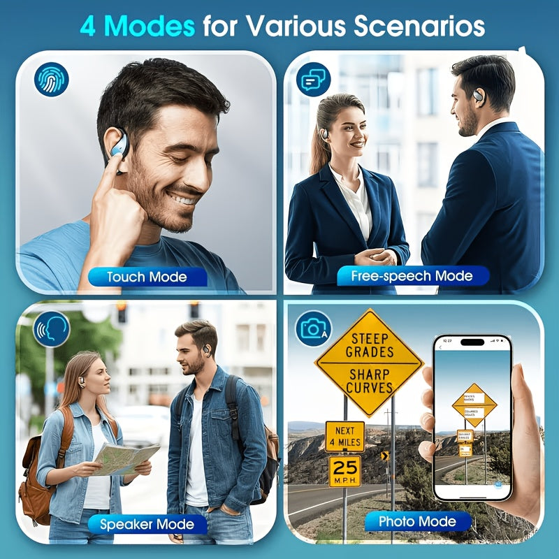 2026 AI Language Translation Headphones, Real-time 3-in-1 Translation Headphones Supporting 156 Languages And Accents, Wireless Bluetooth Earbuds, Suitable for IOS And Android Systems, Travel, Business, Learning And Translation Devices, Wireless 5.4