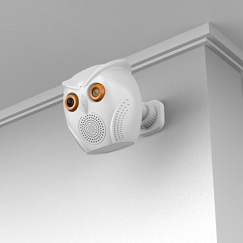 2pcs Owl-Shaped for Home Security Camera HD Surveillance, Smart Human Detection, USB Powered, Wireless Monitoring for Home & Small Stores, Alarm System, for Home Security Solution | Owl Design | Smart Surveillance