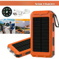 2025 Super 10000mAh USB Portable Charger Solar Power Bank for Mobile Phones, Solar Power Bank, Mobile Power Bank, Portable Charger for All Devices - Long-lasting, Travel Camping, LED Flashlight, Compass, And Hiking Clip, Best Gift for Holidays
