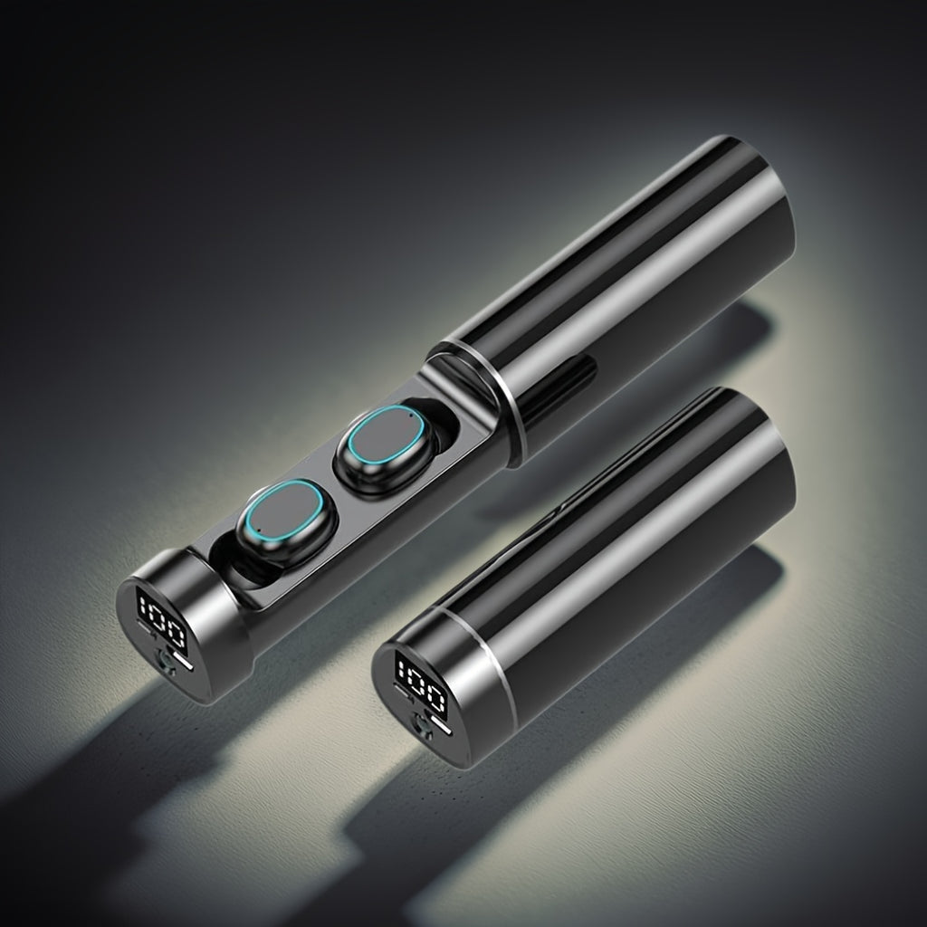 Briame TWS Wireless Earbuds - Completely Wireless Sports Headphones Featuring a Torchlight, High Definition Sound, Touch Controls, And Hands-Free Calling - Ideal for Gaming And Outdoor Use, Hi-Fi Sound Mini Earbuds with Microphone, Sports Headphones