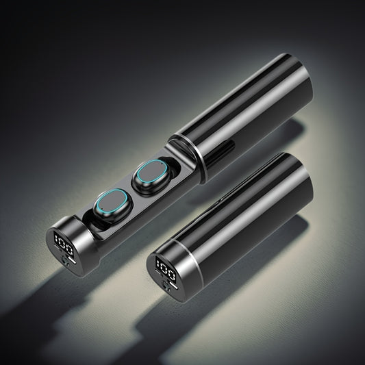 Briame TWS Wireless Earbuds - Completely Wireless Sports Headphones Featuring a Torchlight, High Definition Sound, Touch Controls, And Hands-Free Calling - Ideal for Gaming And Outdoor Use, Hi-Fi Sound Mini Earbuds with Microphone, Sports Headphones
