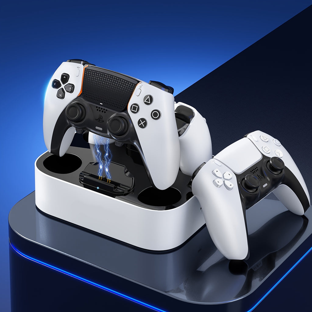 for PS5 Controller Charger Station Compatible with Dualsense Edge Controller, Fast Charging Dock Stand with Cable, Dual Controller Charging Station for Playstation 5 &for DualSense Edge Controller