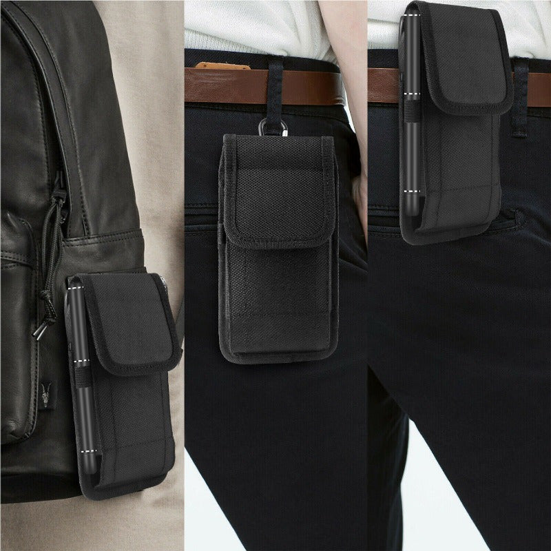 Phone Case: Universal Fit 5.5 to 6.5 Inch Cellphone, Ultra-Slim Durable Vertical Cell Phone Holster Pouch Wallet Case with Belt Clip, for iPhone for Samsung for Moto Phones Etc