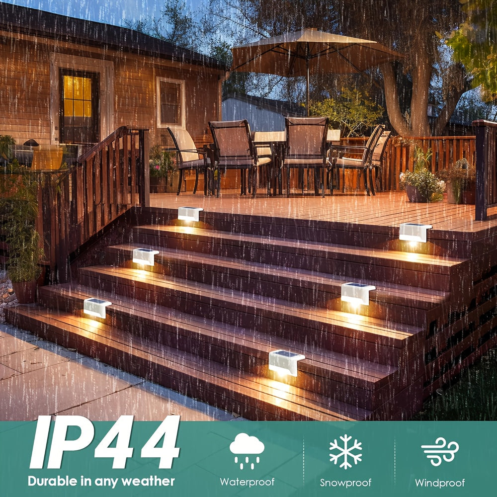 Solar Outdoor Lights - 30/20pcs Solar Deck Lights, Solar Power Step Lights, IP44 LED Lights Warm White, for Home Garden Decoration, Solar Decorative Stair Lights for Outdoor Landscape Lighting, Fences, Patio, Courtyards, Terraces, Paths.