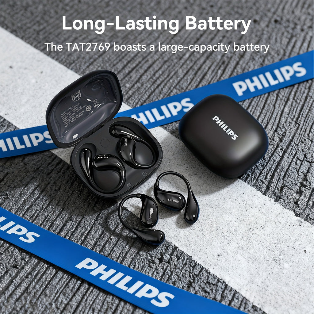 PHILIPS 2025 Wireless Earbuds - New Upgrade V6. 0, Low Latency, for Long Battery Life, Sound Isolation, with Mic for Gaming, for Sports, And Music Suitable for Sports Enthusiasts Or Users Who Wear Headphones for Long Periods of Time