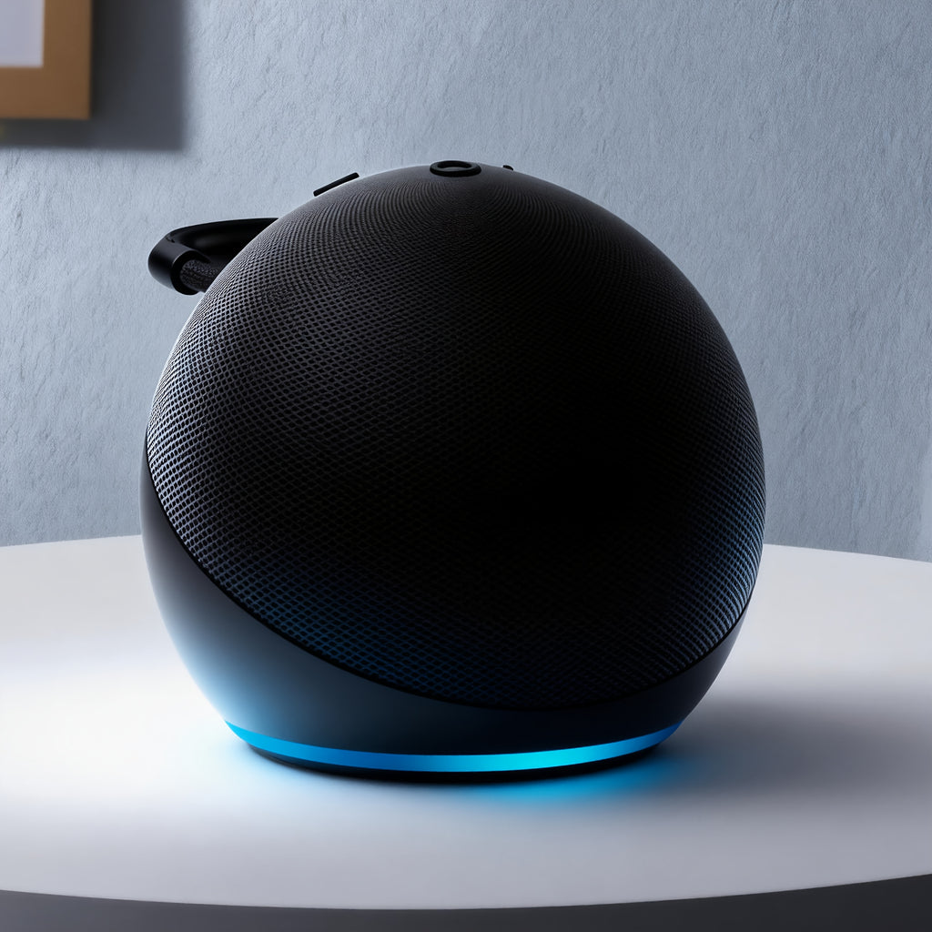 Spherical 5Th Gen Alexa Dot Smart Speaker with RGB LED Light, Wireless Subwoofer, TWS Connection, And Portable Base
