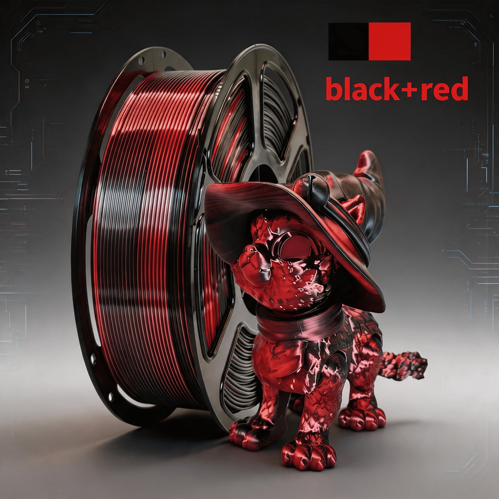 Two-color 3D Printer PLA Consumables, 250g Spool Neatly Wound, with A Diameter Of 1.75mm +/- 0.02mm for High Precision. Suitable for Most 3D Printers, Smooth Printing, Vacuum-packed, Reliable Quality, Suitable for Hobby Makers.