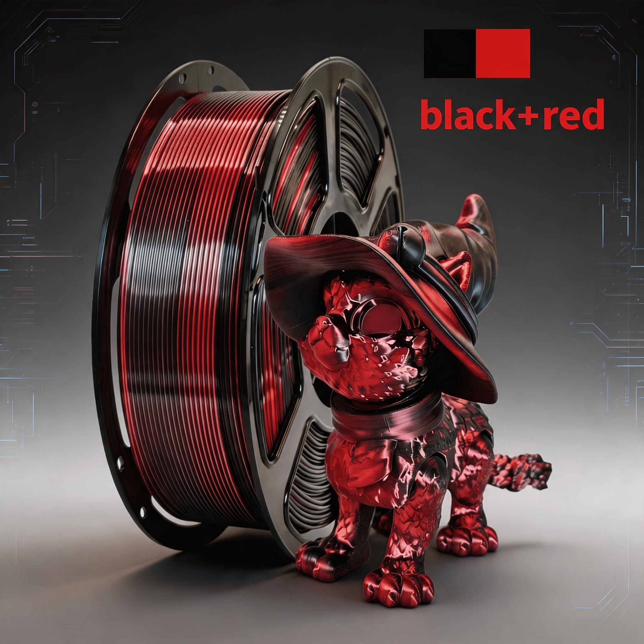 Two-color 3D Printer PLA Consumables, 250g Spool Neatly Wound, with A Diameter Of 1.75mm +/- 0.02mm for High Precision. Suitable for Most 3D Printers, Smooth Printing, Vacuum-packed, Reliable Quality, Suitable for Hobby Makers.