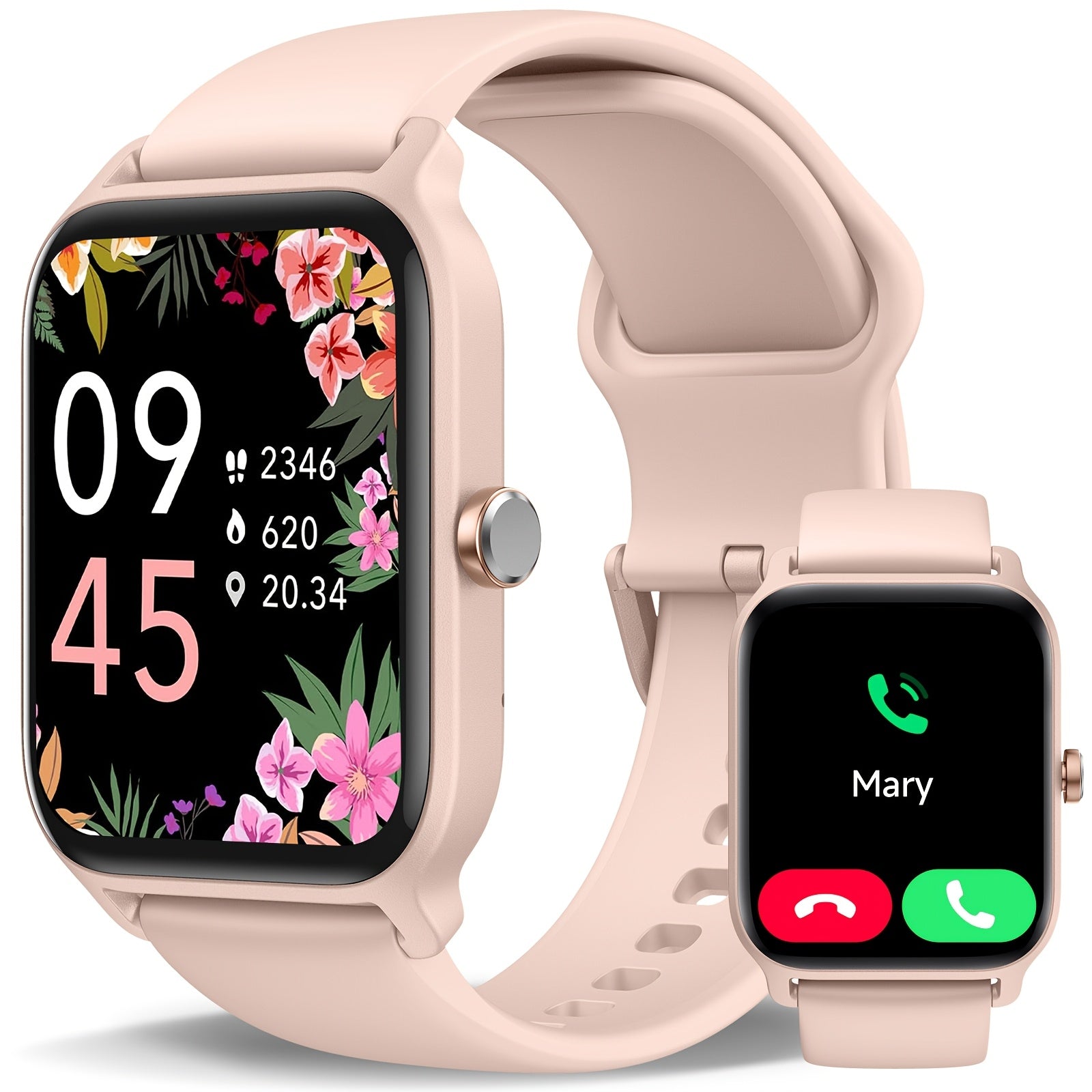 [Mother's Day Gift] Mother's Day Gift, FAWEIO Women's Smart Watch, Men's Wireless Calling, 1.8-inch HD Touchscreen, Fitness Tracker, 100+ Sports Modes, Built-in Alexa Smartwatch, Suitable for iPhone and Android