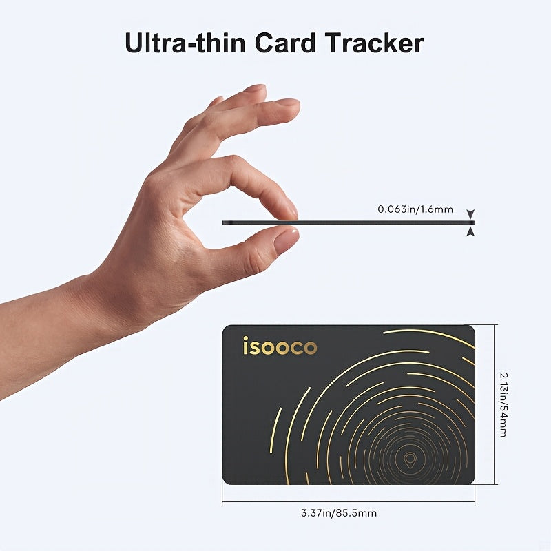 1pc/2pcs ISOOCO Ultra-thin Smart Wallet Tracking Card Item Tracker (only Supports IOS, Not Android), Portable Global Locator,, School Bag, Work Badge, Suitcase, School Bag, Handbag Finder, Used with Find My, 3-year Battery Life