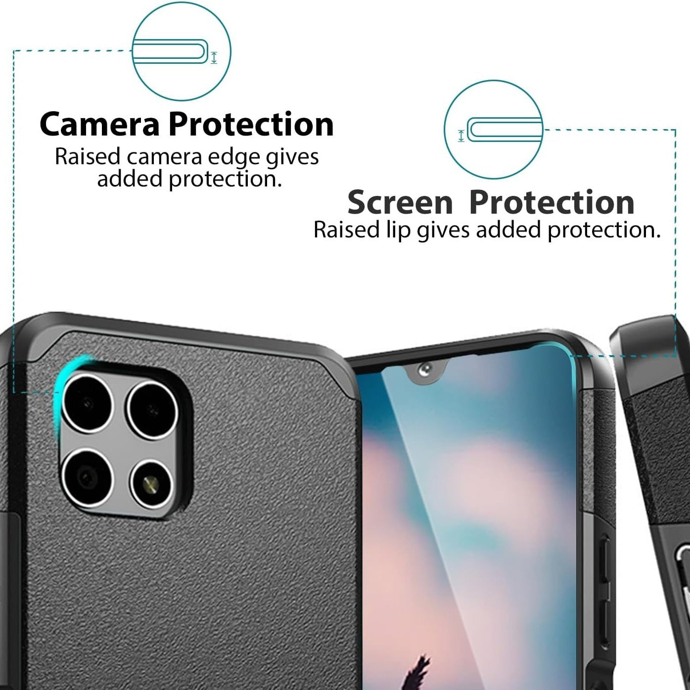 For T-Mobile Revvl 7 5G Phone Case, Dual Layer Hybrid Magnetic Support Shockproof Heavy Duty Cover