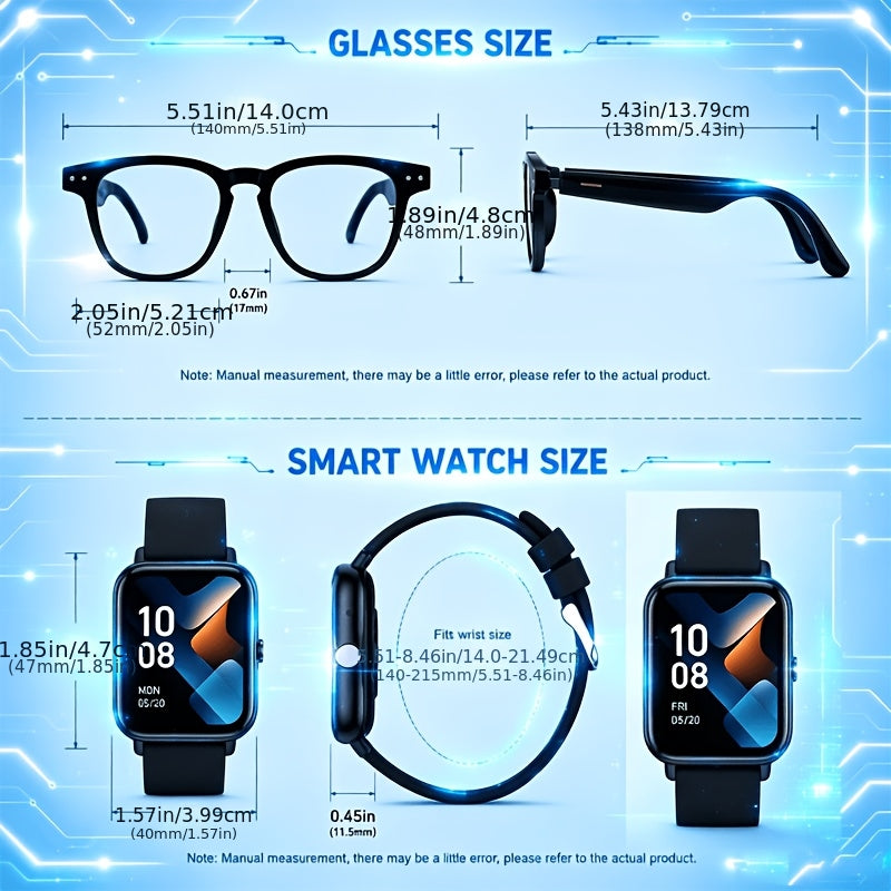 The Must-Have AI Smart Glasses And Full Touch Smartwatch of 2026: Smart Glasses with Multilingual Translation Capabilities, High-End Smart Wearables, Touch Control, a Perfect Blend of Fashion And Technology