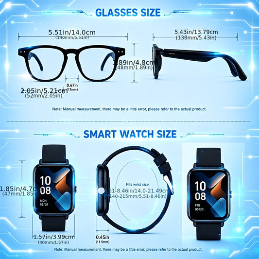 The Must-Have AI Smart Glasses And Full Touch Smartwatch of 2026: Smart Glasses with Multilingual Translation Capabilities, High-End Smart Wearables, Touch Control, a Perfect Blend of Fashion And Technology
