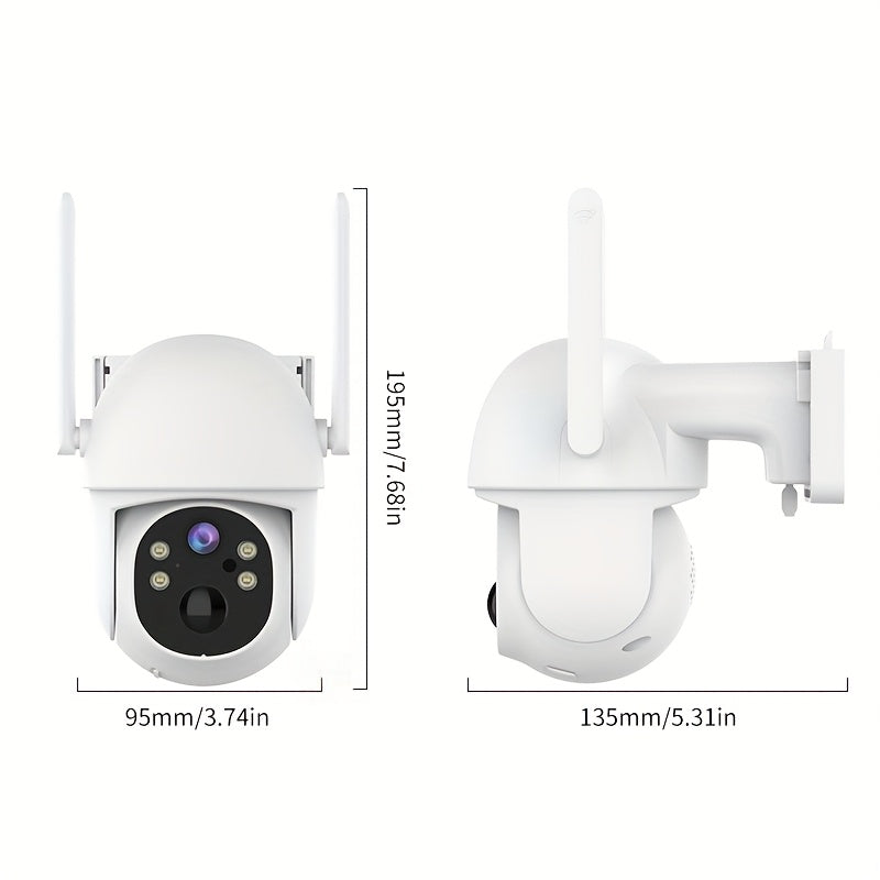 2-Pack Waterproof Outdoor HD Security Cameras IP54-Rated, Solar-Powered Wireless Cameras Featuring AI Human Detection HD Color Night Vision Dustproof & Waterproof Two-Way Audio Communication Rain-Resistant Design Outdoor Waterproof Security Cameras