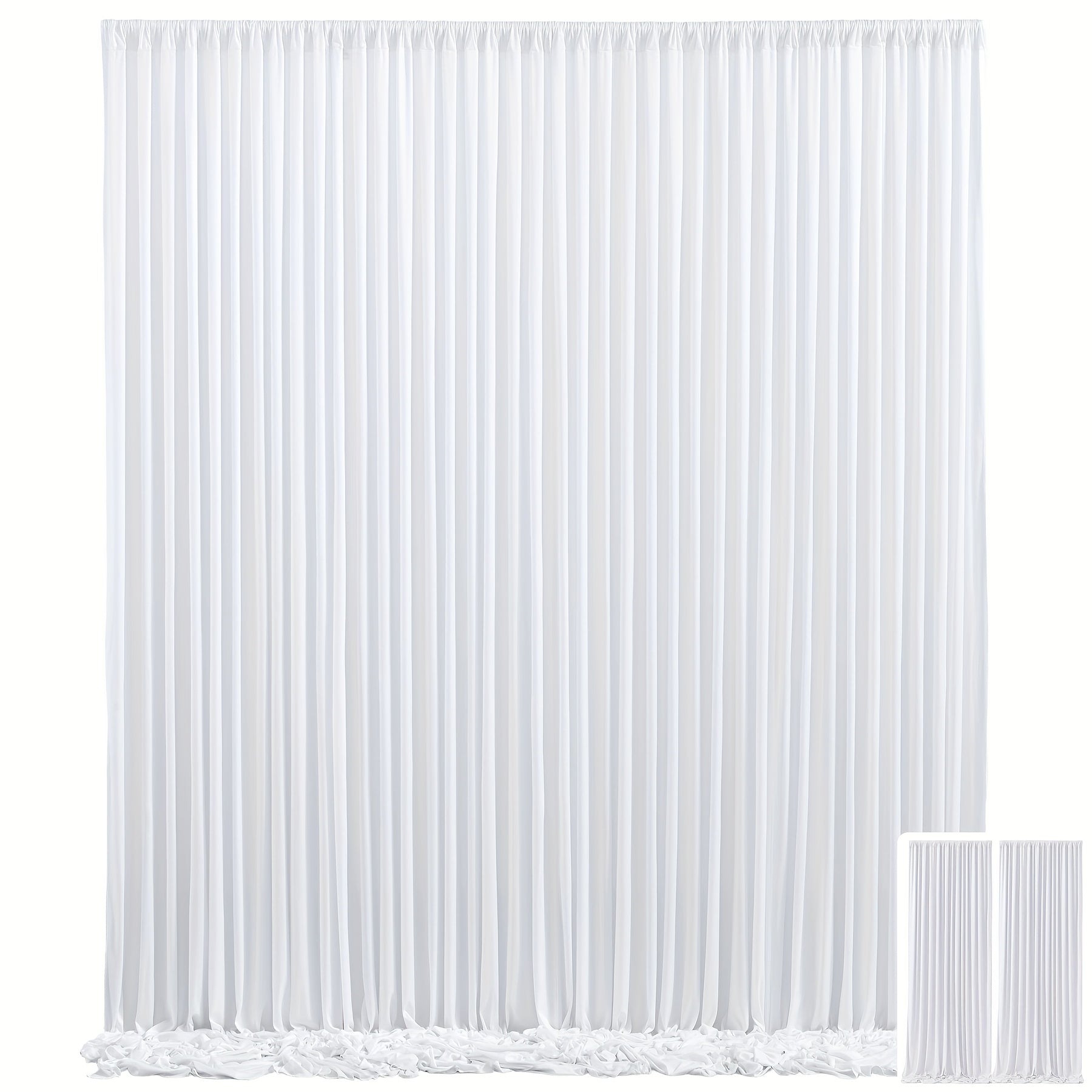 christmas 2pcs Of High-end And Elegant Party Decoration Backdrop Cloth, Wear-resistant, Wrinkle-resistant, Soft And Smooth, Non-transparent Party Decoration Backdrop Curtains, Suitable for Wedding, Birthday, Christening And Other Party Activities.