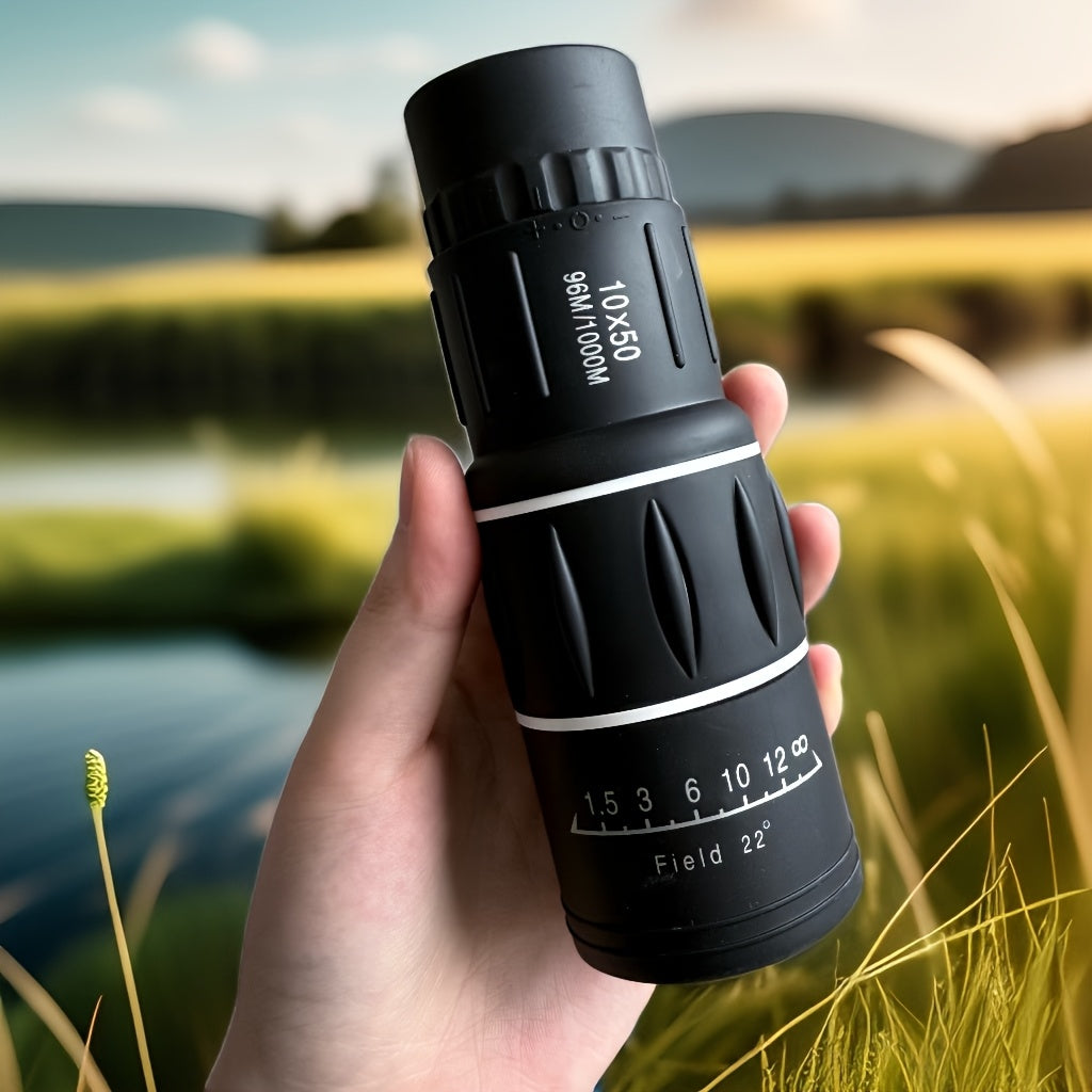 New 10 X 50 Portable High Magnification Monocular Telescope, HD Eyepiece, Manual Focus, Suitable for Adults, Ideal for Outdoor Viewing, Hiking, Camping, Wildlife Observation, And Hunting. "Christmas Stocking Stuffers"