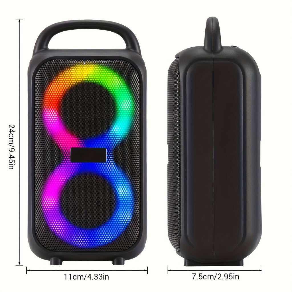2500W Portable Wireless Speaker with Double Subwoofer & Wireless Compatible Boom Box Stereo Sound System, FM Radio, Loud Heavy Bass Suitable for Home, Outdoor Parties, - for Smartphones/Tablets (No Adapter Included)
