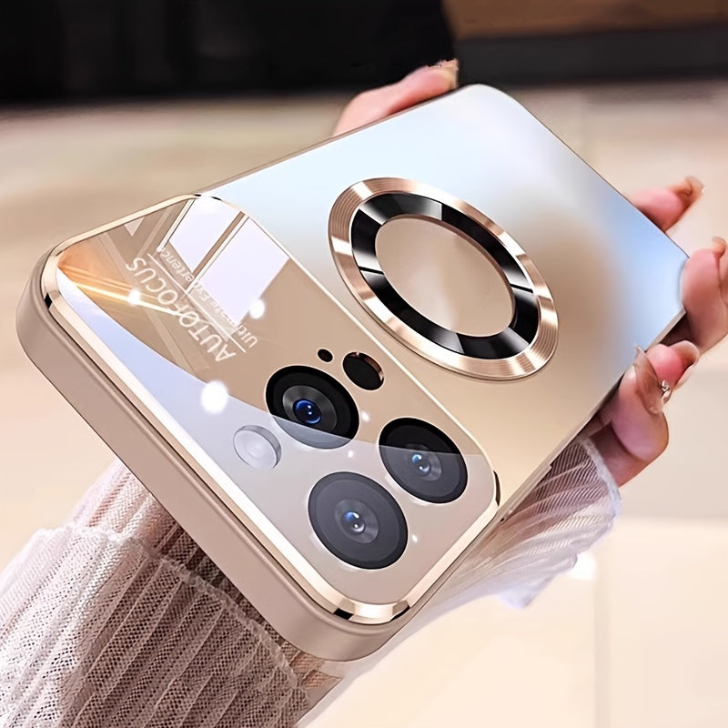 New Luxury Matte Titanium Phone Case, Compatible with Iphone 17 Pro, Iphone 17 Pro Max, Iphone 17 Air, And Iphone 17. Features Magnetic Wireless Charging, Shockproof Glass for Camera Lenses, And a Built-In Lens Protector. A Perfect Christmas Gift.
