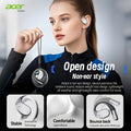 [Acer 2025 New Model] TWS Wireless Earbuds, Deep Bass Stereo And Call Noise Reduction, Ultra-Long Battery Life for Sports And Running, Hook Design, Low Latency Gaming Mode, HIFI Sound, Lightweight Touch Control, Fashionable Design