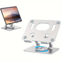 KEXIN Tablet Stand Adjustable with 360-degree Rotating Base Aluminum Tablet Stand Universal Tablet Stand for iPad Fire Tablet Smartphone Kindle, Silvery/blue/black