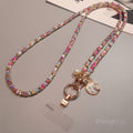 2026 New Model, Long Strap for Carrying Mobile Phone, Metal Chain with Painted Fabric Strap, Fashionable for Ladies, Suitable for Outdoor Shopping and General Use