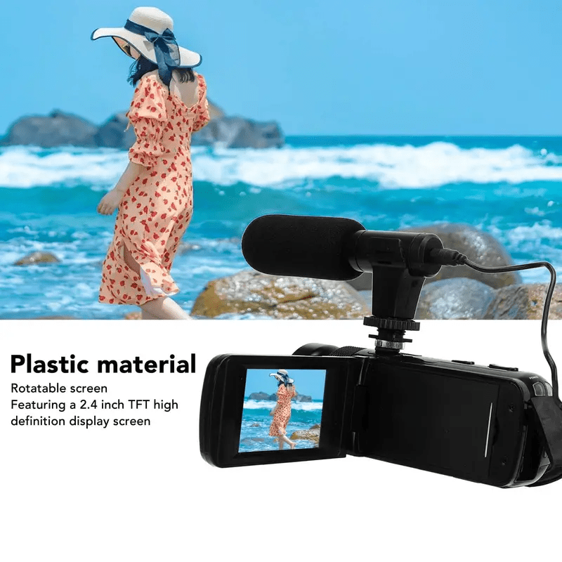 Professional 1080P Digital Camera with Large HD Display, High-Magnification Optical Zoom, Built-in Microphone, CMOS Sens