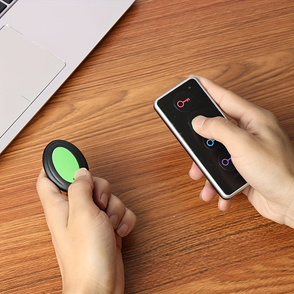 Wireless Key Finder With LED Light (131ft Range) - Easy-to-Use For Seniors - Locate Keys, Phones, Wallets, And TV Remotes - 4 Receivers, No App Required - Includes Batteries.