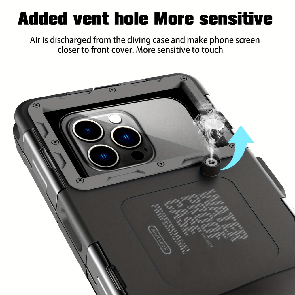 [Professional Scuba Dive Case] Underwater Snorkeling Diving Phone Case for Phone 16/15/14/13/12/11 Pro Max/XR/XS/X S24/S23/S22.[50ft/15m] Professional Scuba Dive Case Underwater Photo Video