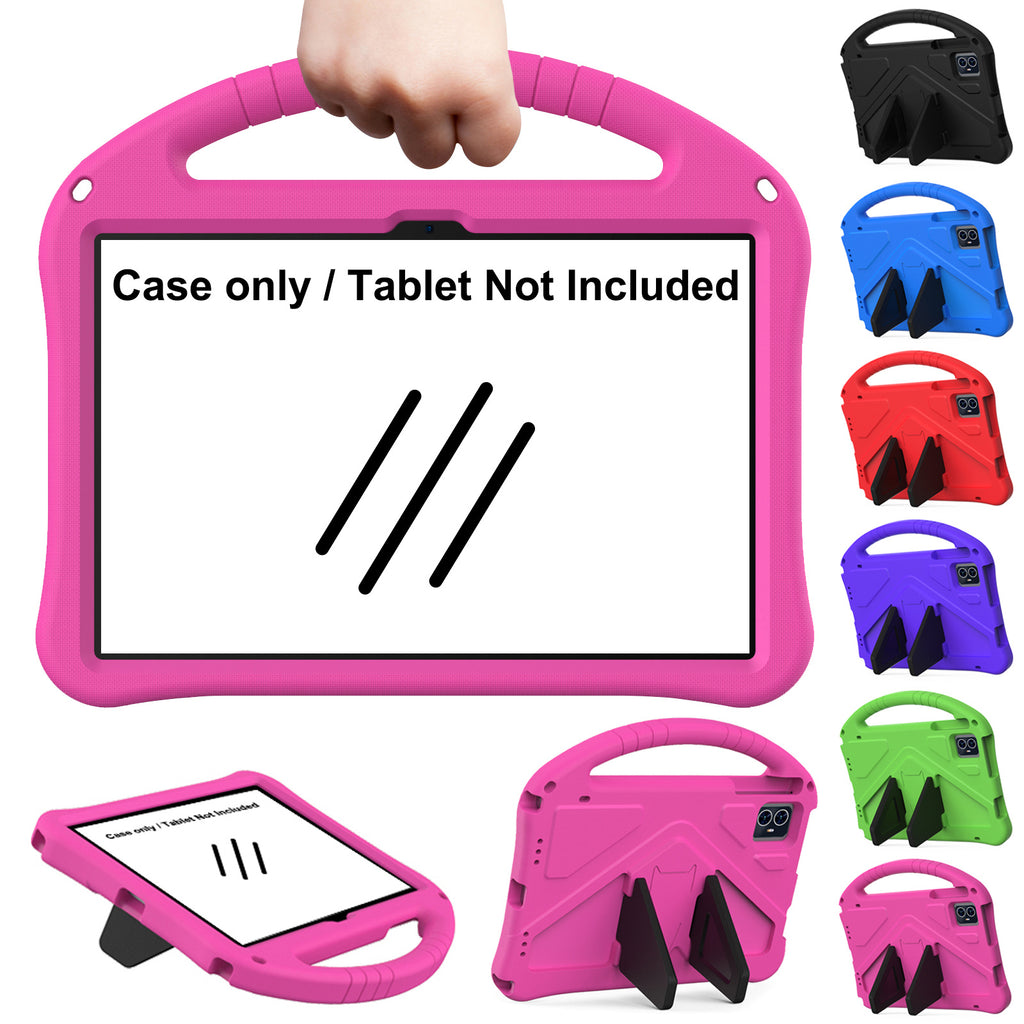 1 X Suitable for T-Mobile Revvl Tab 2(2025) 10.1inch Tablet Case with Stand and Handle- Shockproof EVA and PC Hybrid Shell, Skin-Friendly Pink/Blue/Green/Red/Black, Compatible with T-Mobile Revvl Tab 2 5G, Heavy-Duty Case for Travel and Gaming