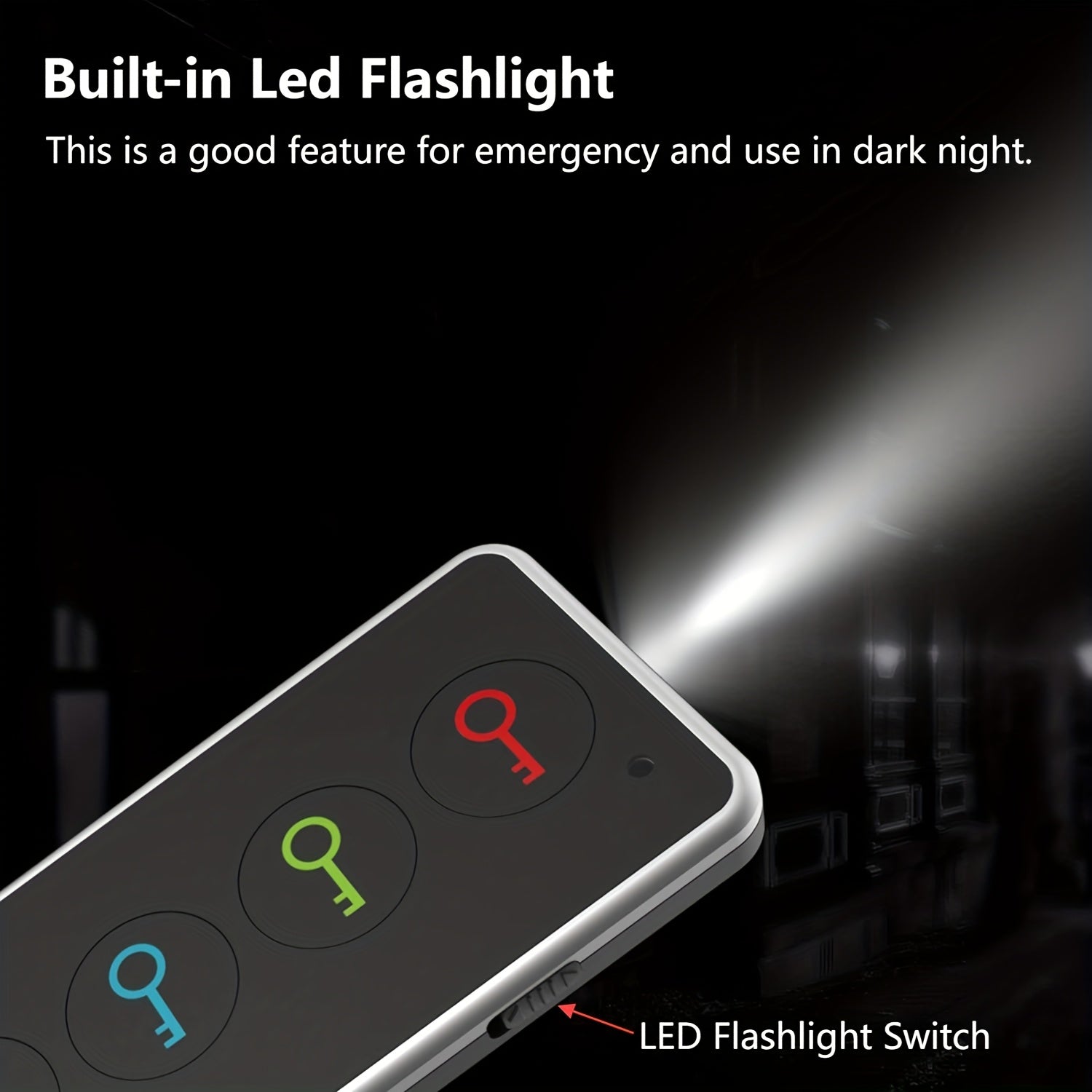 Key Finder with 1 Transmitter And 4 Receivers, Equipped with an LED Flashlight, Designed to Help Locate Keys, Mobile Phones, Wallets, And Remote Controls to Prevent Loss.