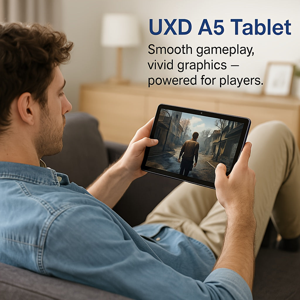 UXD A5 Android 15 Tablet 10.1-inch IPS Display, 12GB RAM, 256GB ROM, 1TB ROM Expansion Support, Supports 4G LTE/ WiFi, Octa-core Processor, 6000mAh Battery, Complete With Keyboard, Mouse, Stylus, Protective Case And Full Suite Of Accessories
