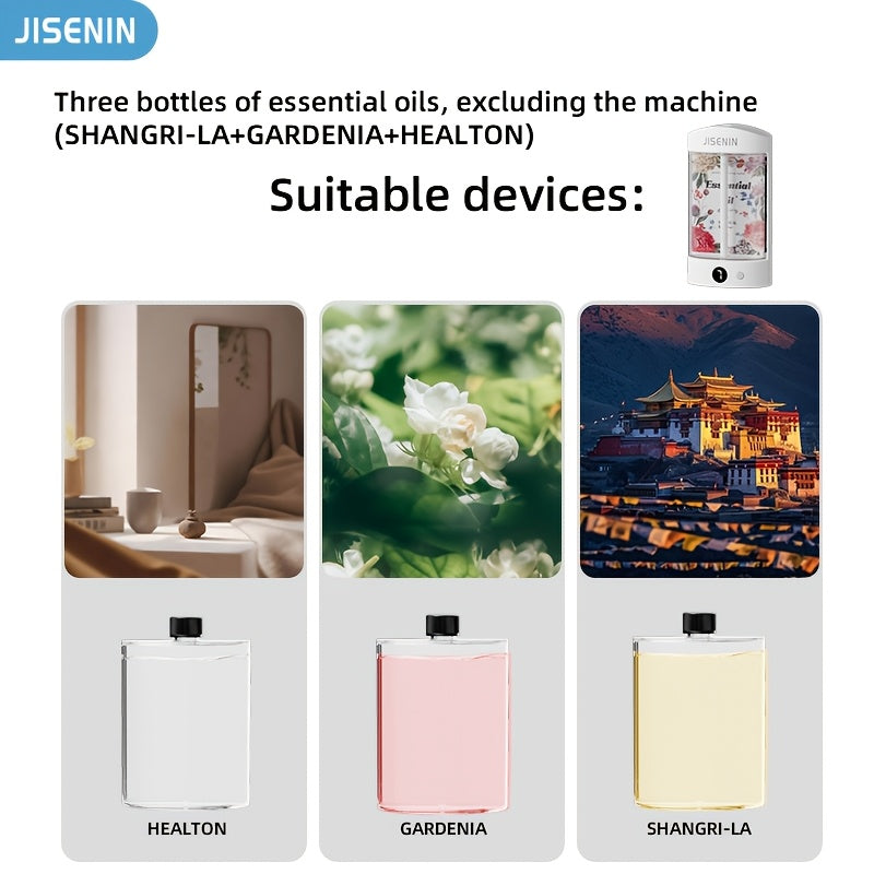 2-in-1 Portable Mini Aromatherapy Machine & Humidifier, 7-level Timing Spray with Silent Operation, LED Digital Display, Long-lasting Battery Life with USB Charging, Automatic Shut-off, Equipped with 1|3|6 Bottles Of Essential Oils In Different
